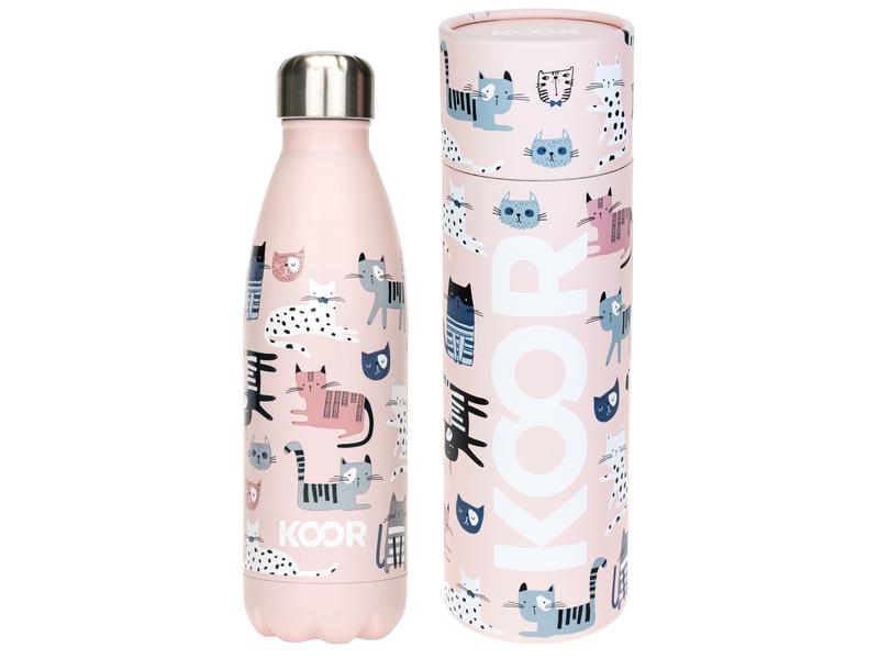 KOOR Trinkflasche Gatti 500 ml Thermosflasche