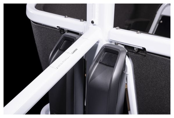Vélo Cargo Électrique Cube Cargo Dual Hybrid 1000 Enviolo Cargo 1000 Wh 20/27.5'' Blanc Flash