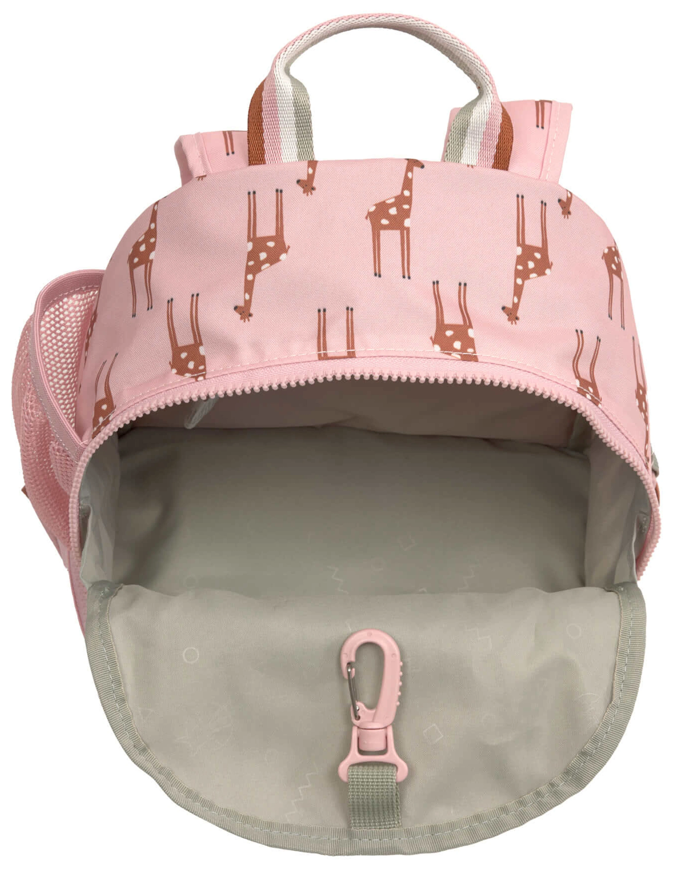 Kindergartenrucksack SAFARI GIRAFFE in rosa