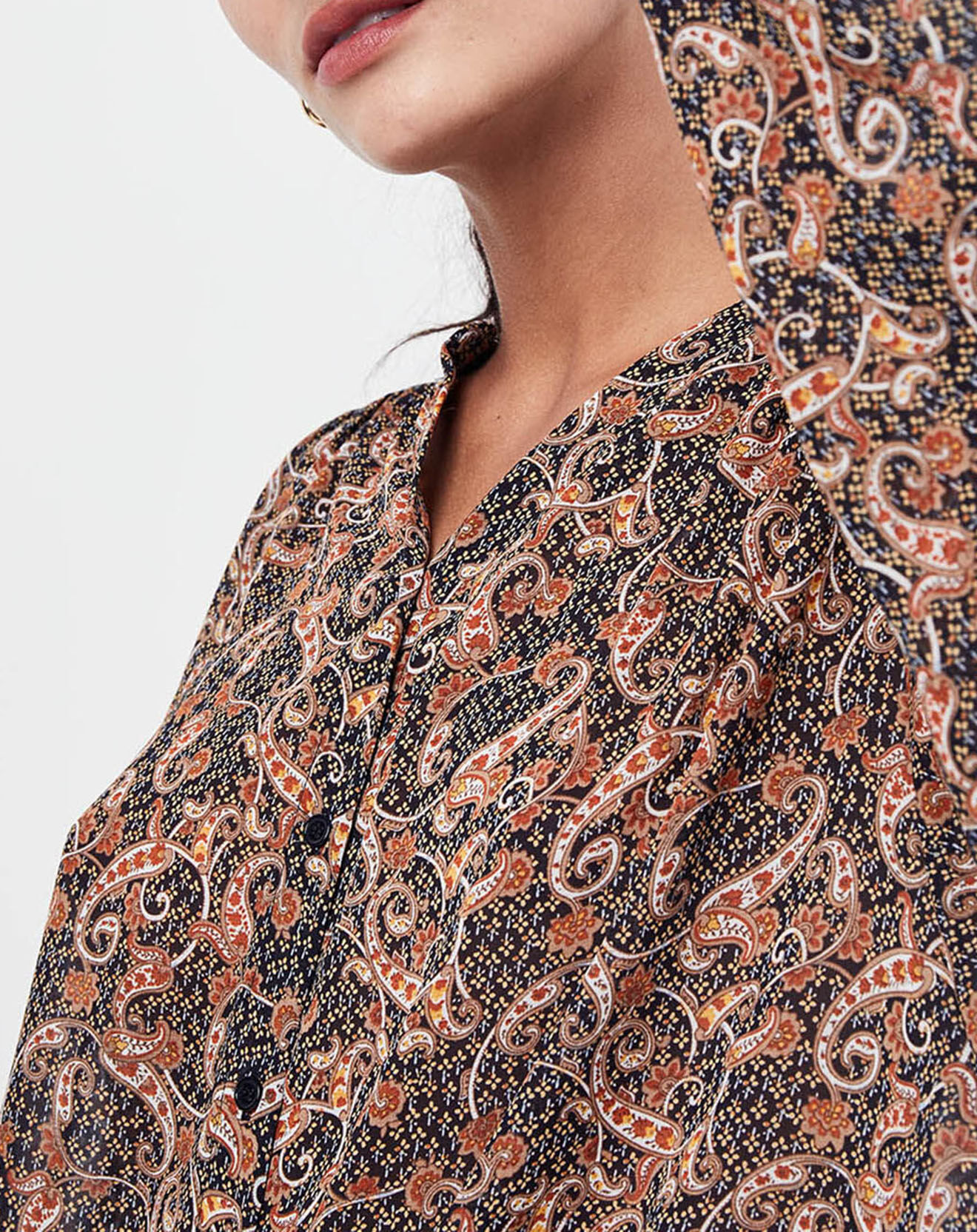 See u Soon Chemise Chérimole imprimée noir/marron