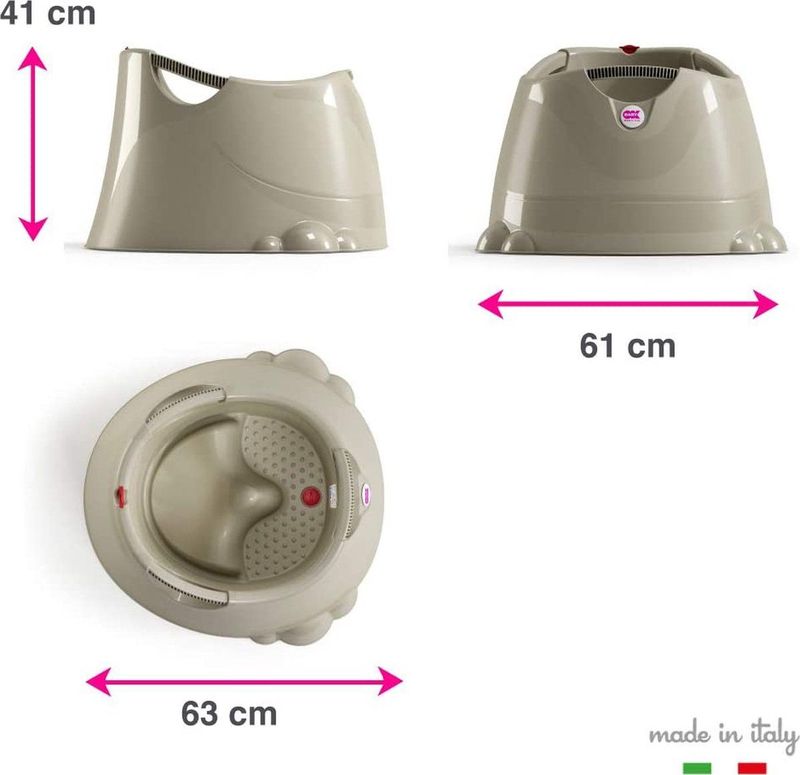 OKBABY - Ergonomisch Babybad - Wit - Kunststof - Geschikt voor Kinderen tot 25 kg
