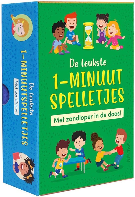 Deltas - De Leukste 1-Minuten Spelletjes - Kaartspel - Inclusief Zandloper