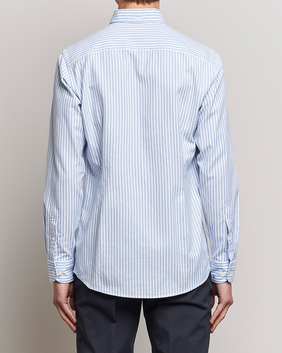 Eton Slim Fit Royal Oxford Stripe Button Down Light Blue