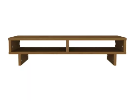 Support de moniteur Marron miel 60x27x14 cm Bois de pin solide
