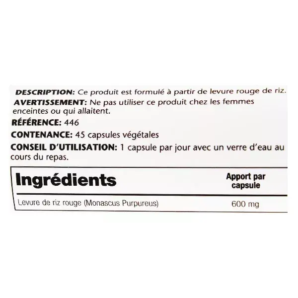 Cápsulas Vegetais de Arroz Vermelho Fermentado Solaray 600mg - 45 unidades