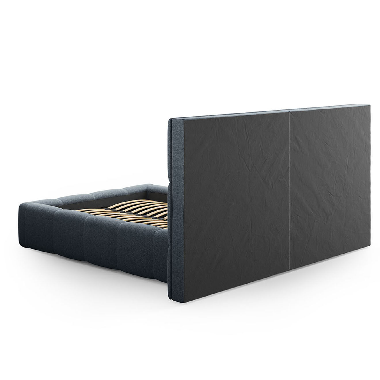 Maison Héritage Lit avec coffre de rangement Isa bleu foncé - 230x250x125 cm