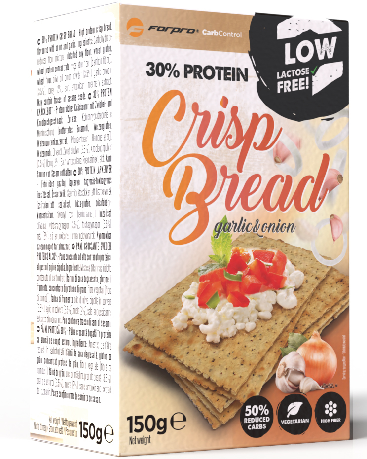 Forpro High Protein Garlic & Onion Crisp Bread 150g