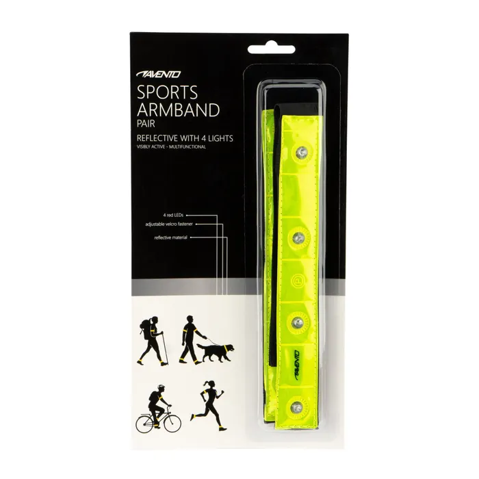 Avento Reflective Sports Armband LED (2-pack)