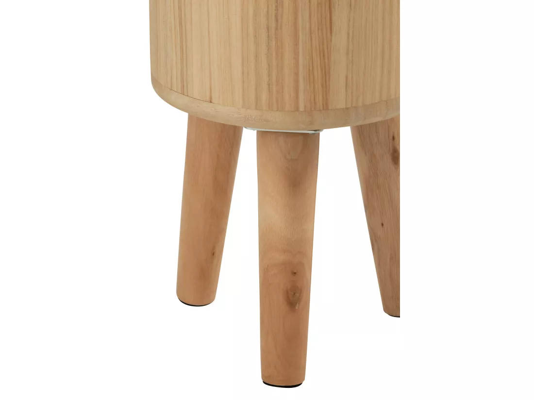 Set de trois cache pot classique bois naturel 27x27x49cm