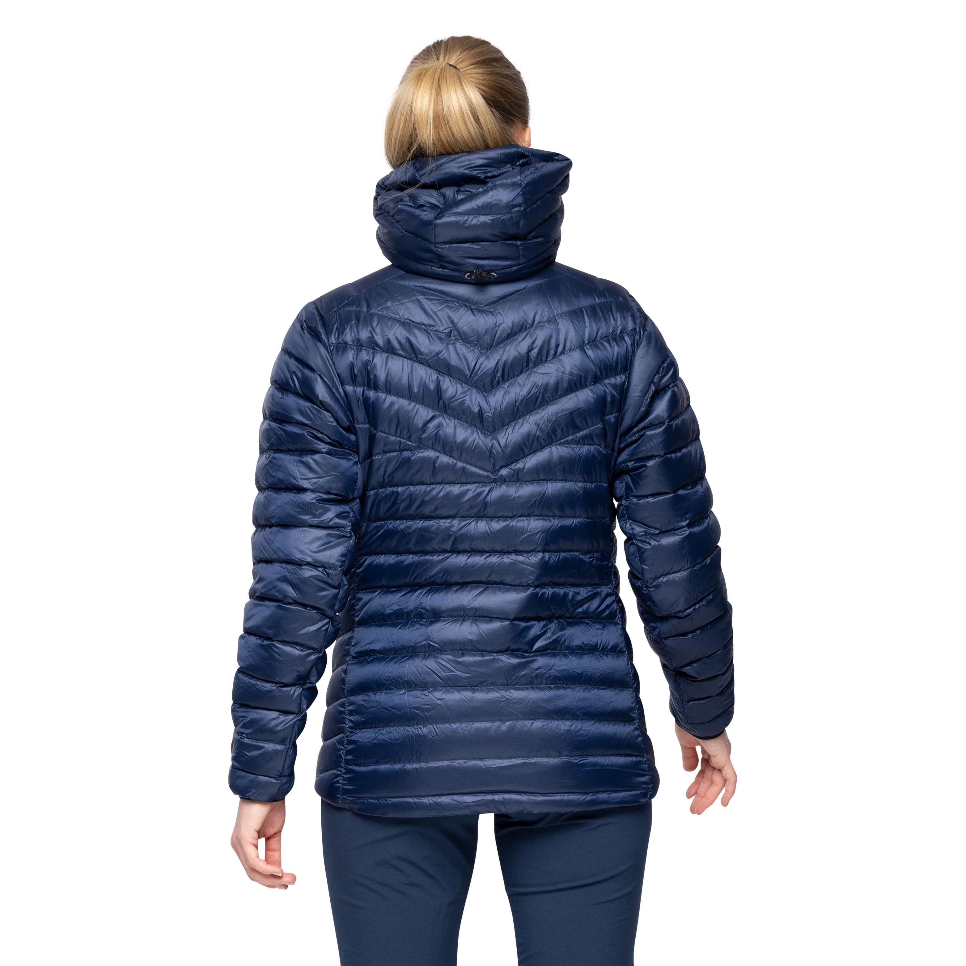 Rabot Light Down Jacket Hood Women Navy Blue
