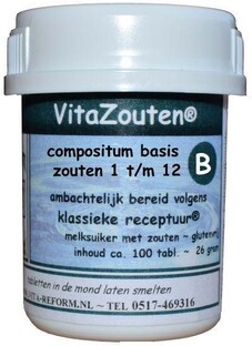 Vita Reform Van der Snoek VitaZouten Compositum Basis Nr. 1-12 120TB