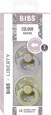 BIBS x Liberty Colour Smokk 2-Pack Lateks Str 2 Rund, Capel/Sage Mix