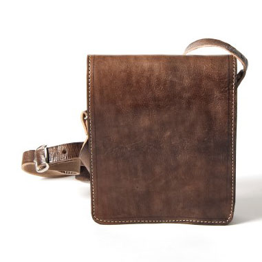 Messengertasche aus Leder, dunkelbraun, B 18 cm, H 20 cm günstig bestellen