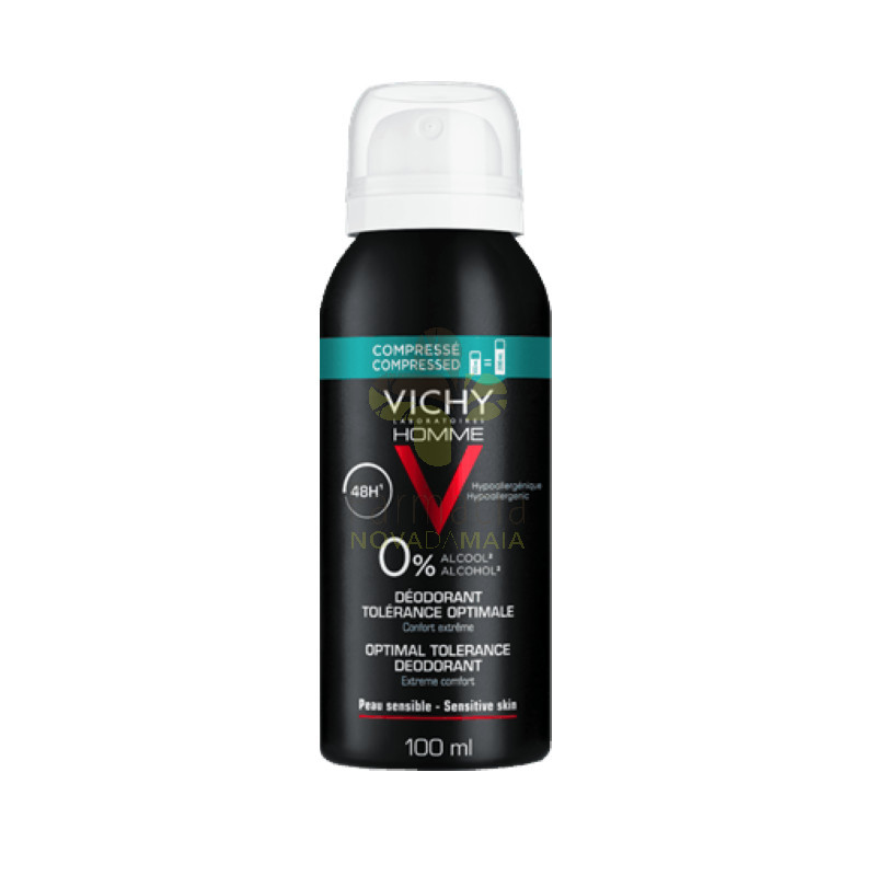 Vichy Homme Desodorizante em Spray hipoalergénico 48h Tolerância Ótima 100ml
