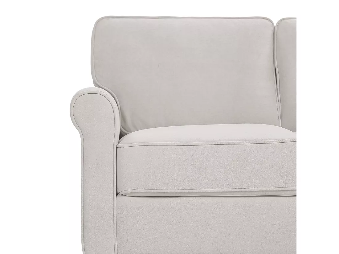 Canapé 3 places en velours beige RONNEBY