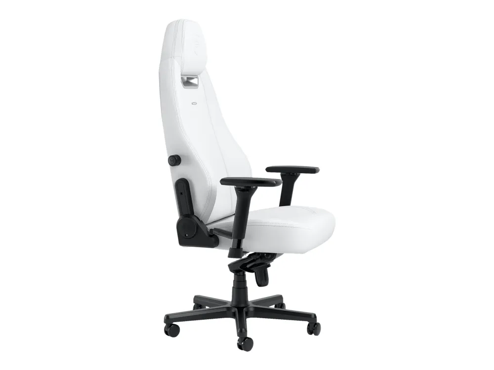 Noblechairs LEGEND - Spillestol - ergonomisk - armstøtter - T-formet - vippe - high-tech falsk læder, højteknologisk vinyl - hvid