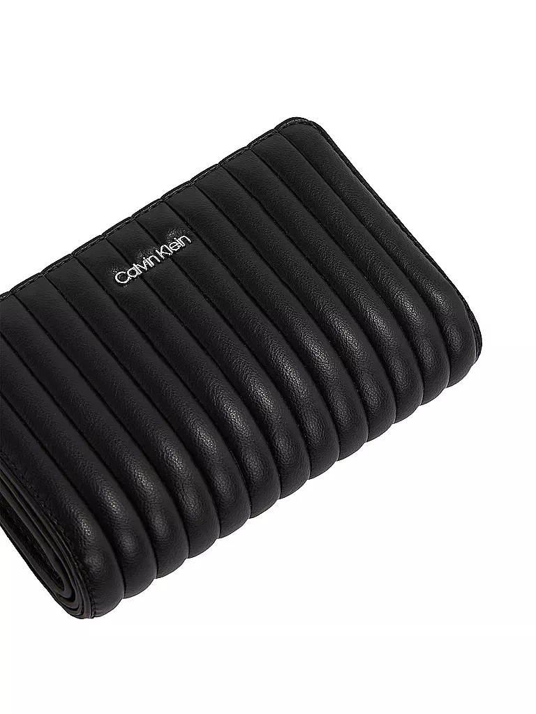 CALVIN KLEIN Geldbörse MINI LINE QUILT Medium schwarz