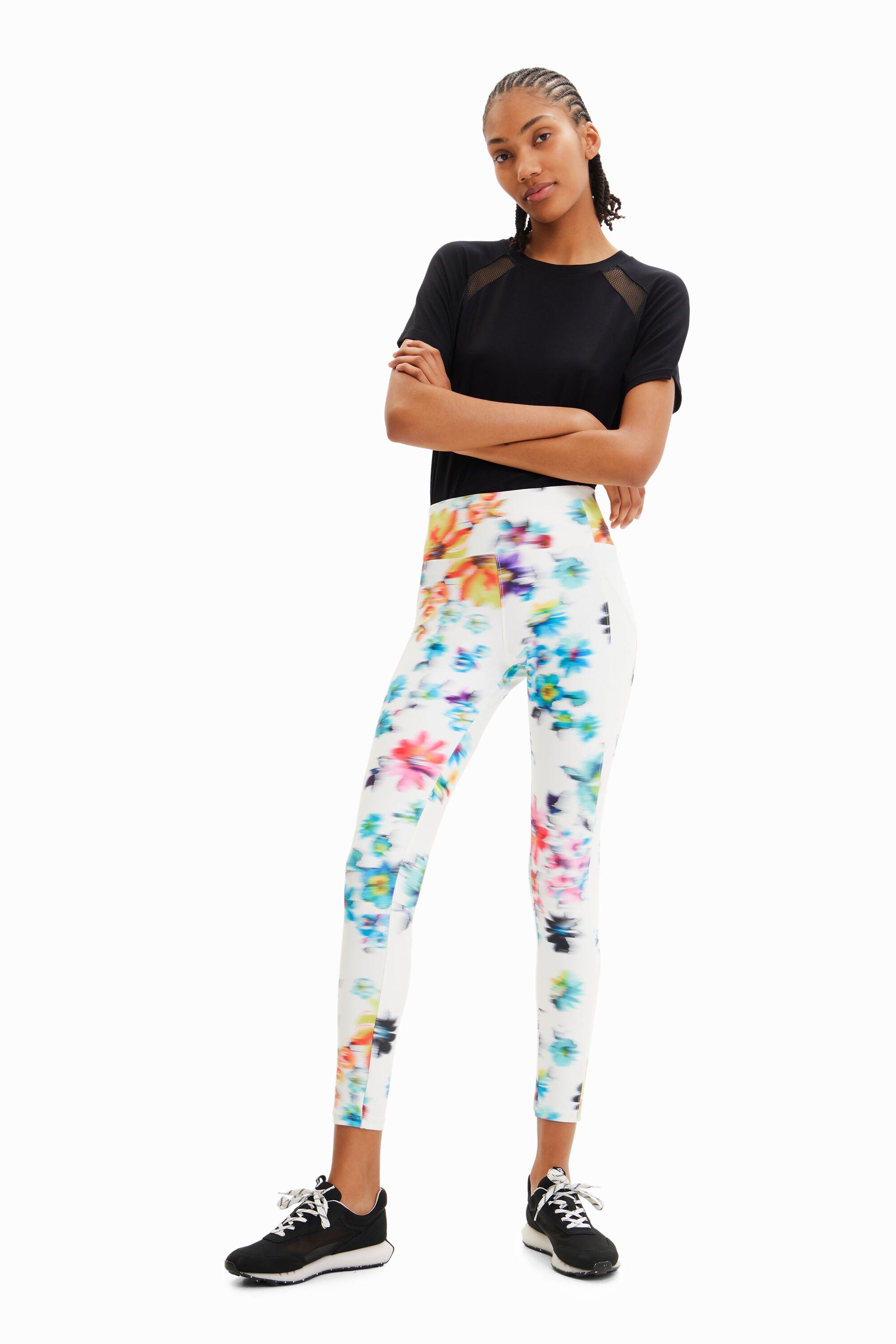 Legging de sport fleurs