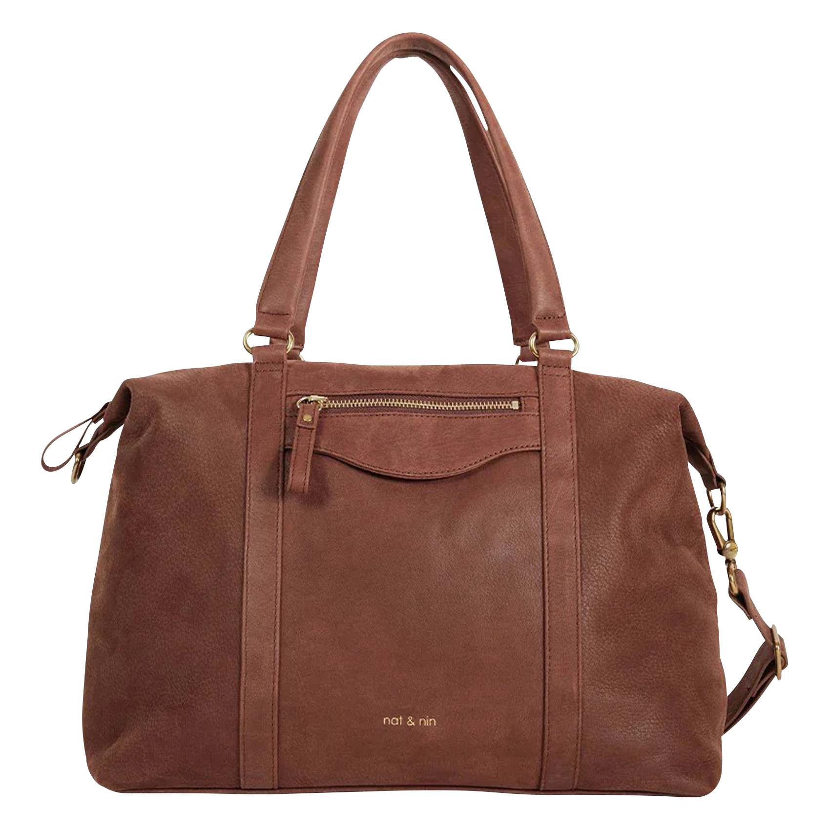 THYLANE - Sac porté épaule en cuir | Marron