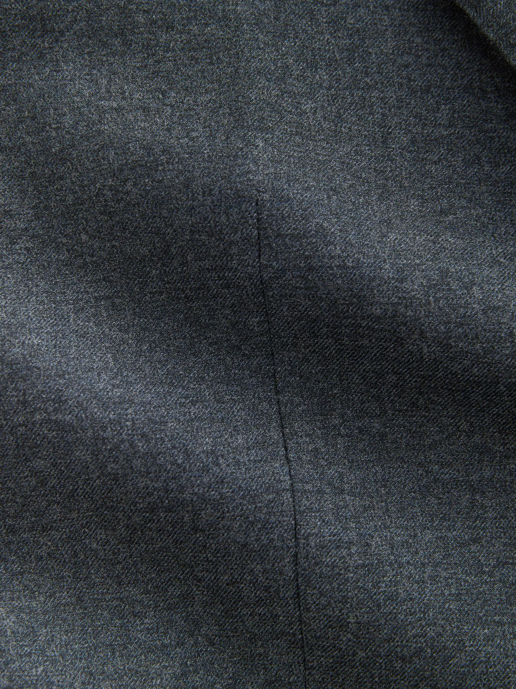 Blauw - Tailored Fit Merino Wool Blend Suit Jacket