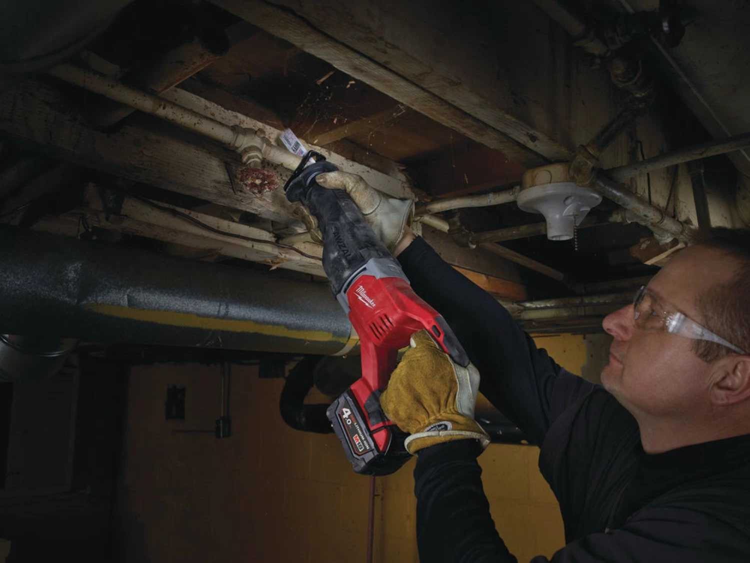 Milwaukee M18 BSX-402C 18V Li-Ion accu reciprozaag set (2x 4.0Ah accu) in koffer