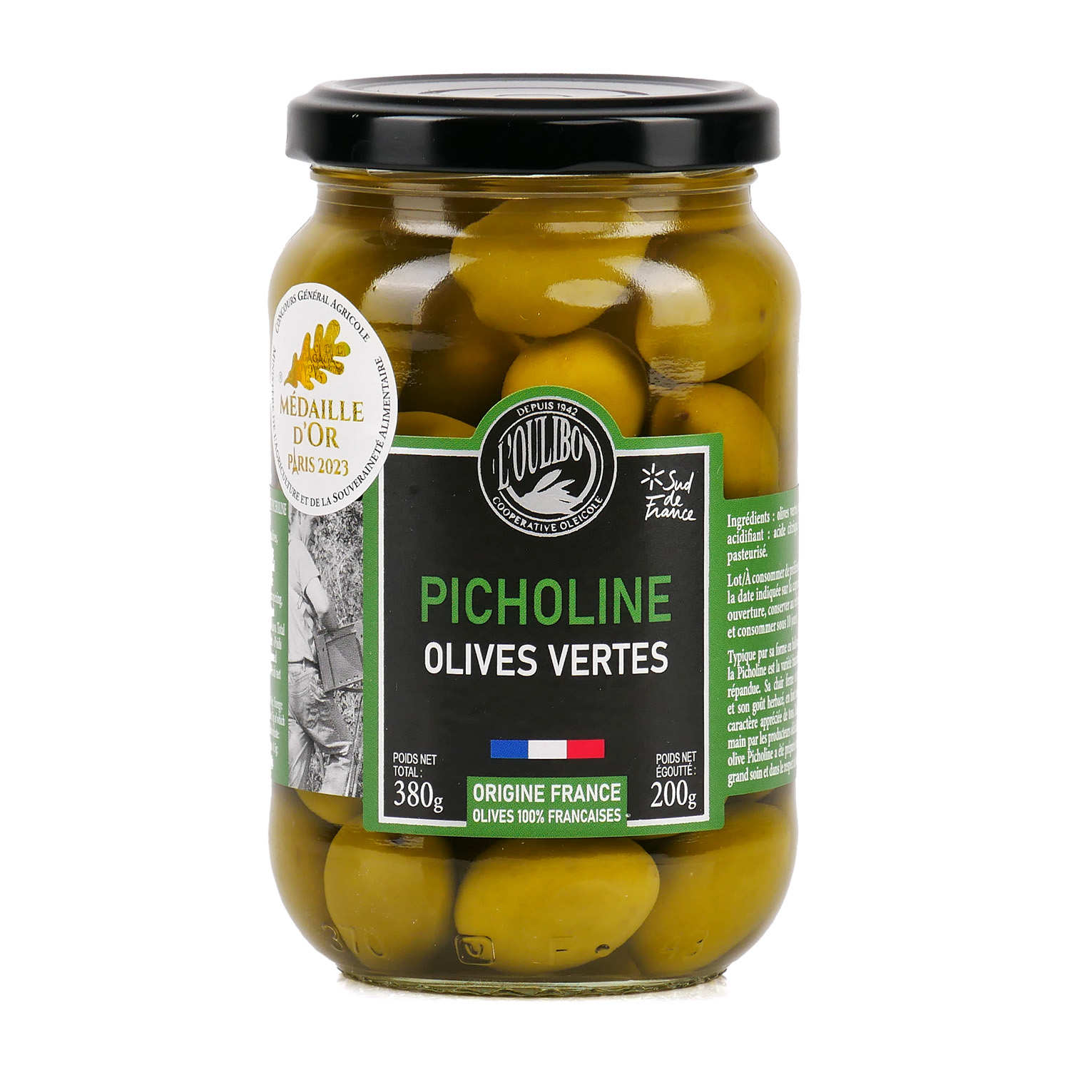 Olives vertes Picholines natures