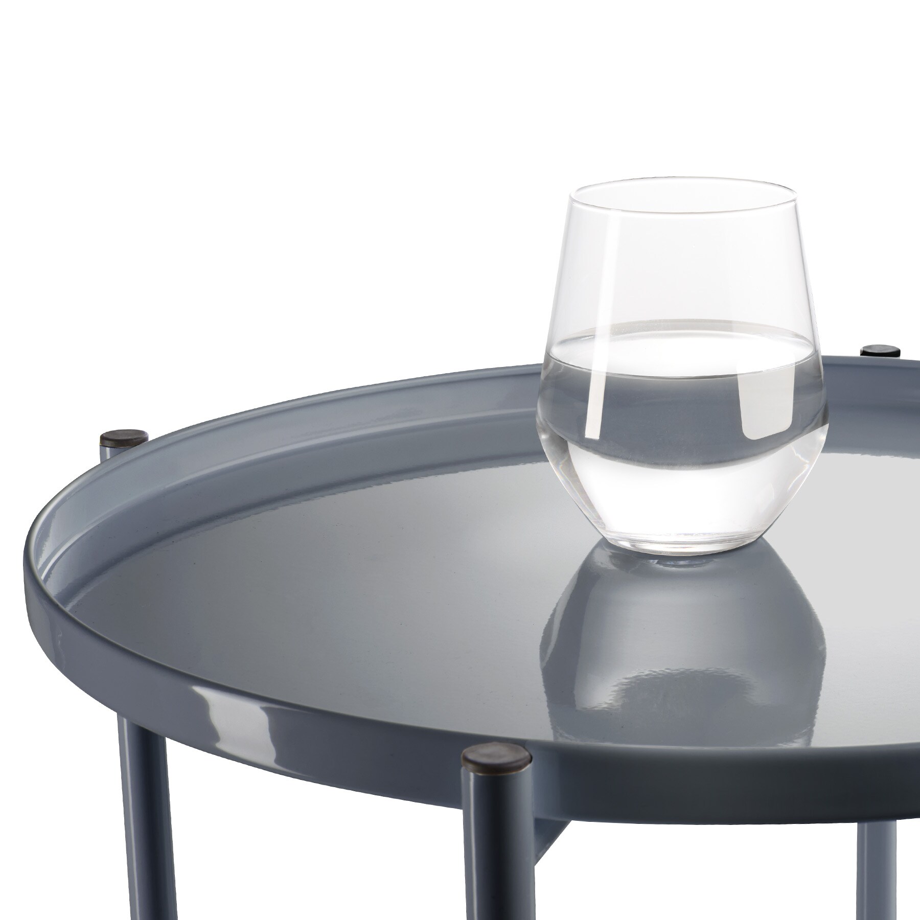 tectake® Beistelltisch, Stahl, filigranes Gestell, 45,5 x 45,5 x 53 cm