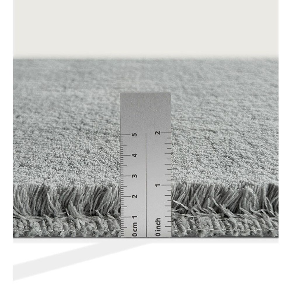 GULVTEPPE SOFT TOUCH Ø130CM GRÅBLÅ
