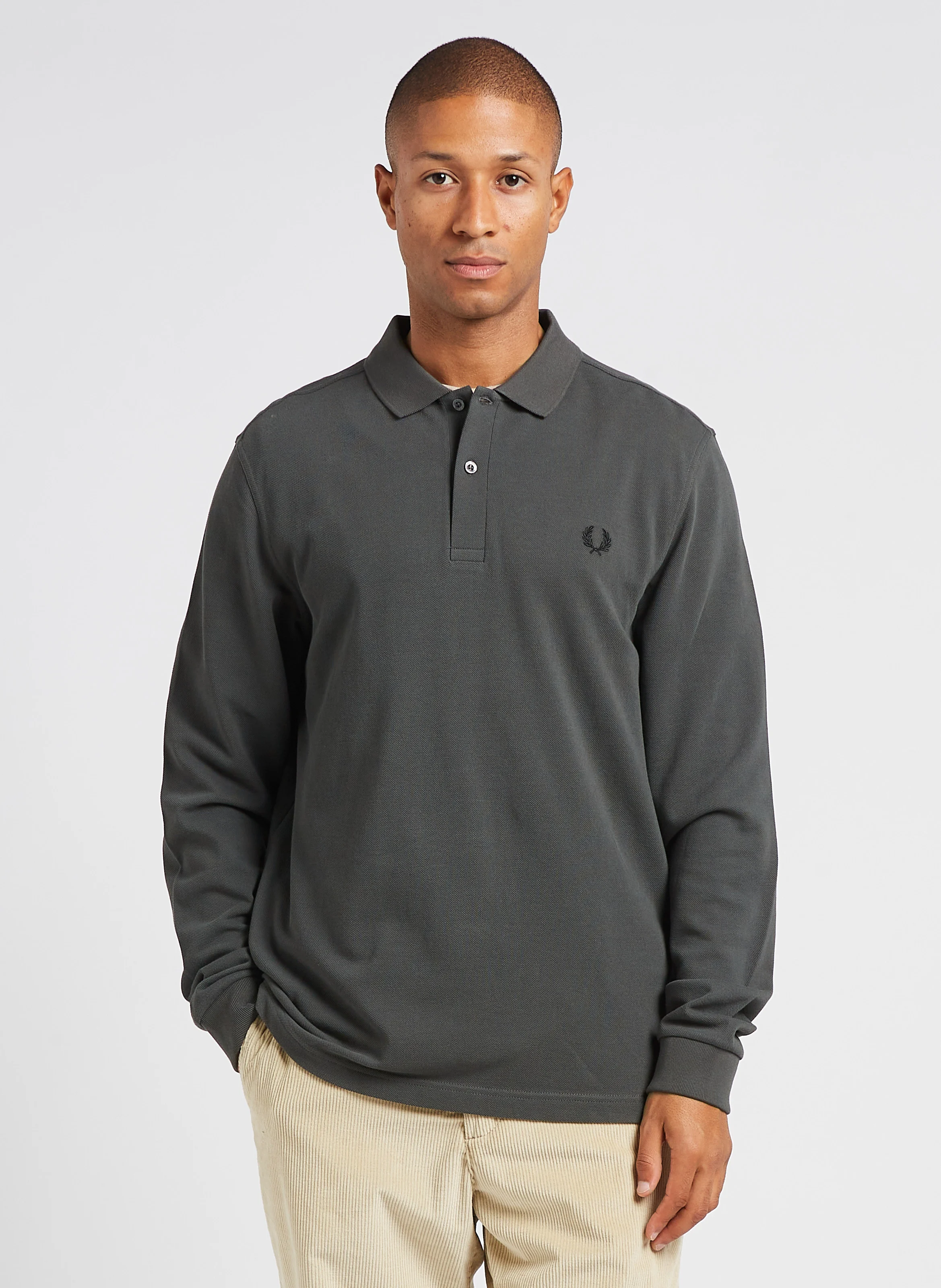 Polo coupe droite en coton piqué | Vert