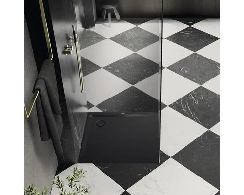 KALDEWEI SUPERPLAN 1848-5 douchebak, 90 x 90 x 2,5 cm, mat zwart, 384847980676