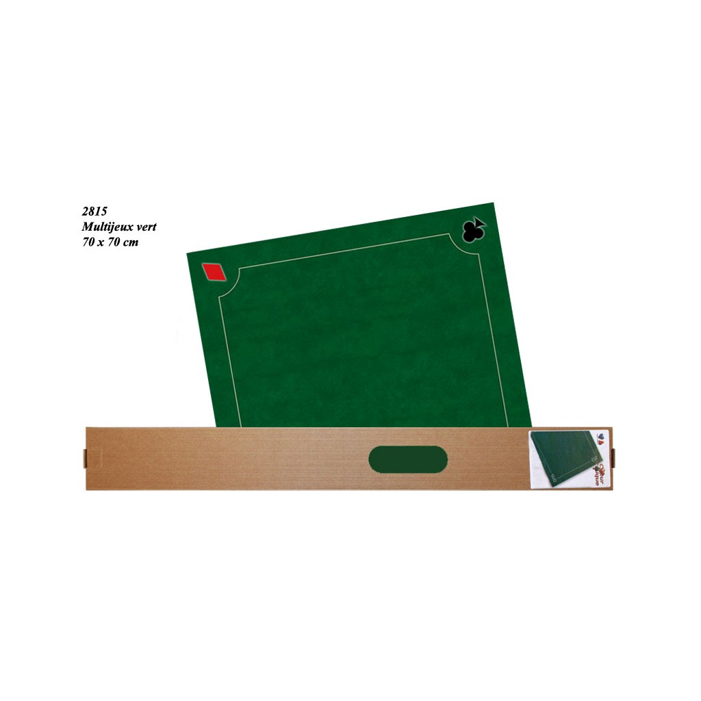 Tapis Multijeux Cœur de Pique 70 x 70 cm : Vert