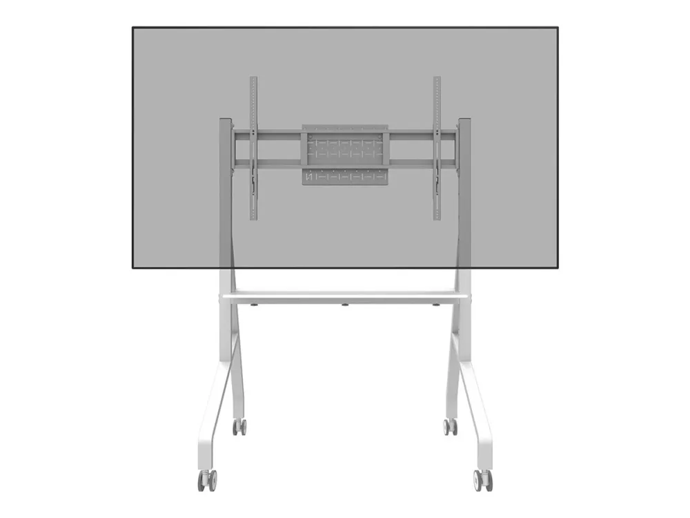 Neomounts Move Go FL50-525WH1 - Vogn med hjul - for fladt panel - låsbar - stål - hvid - skærmstørrelse: 55