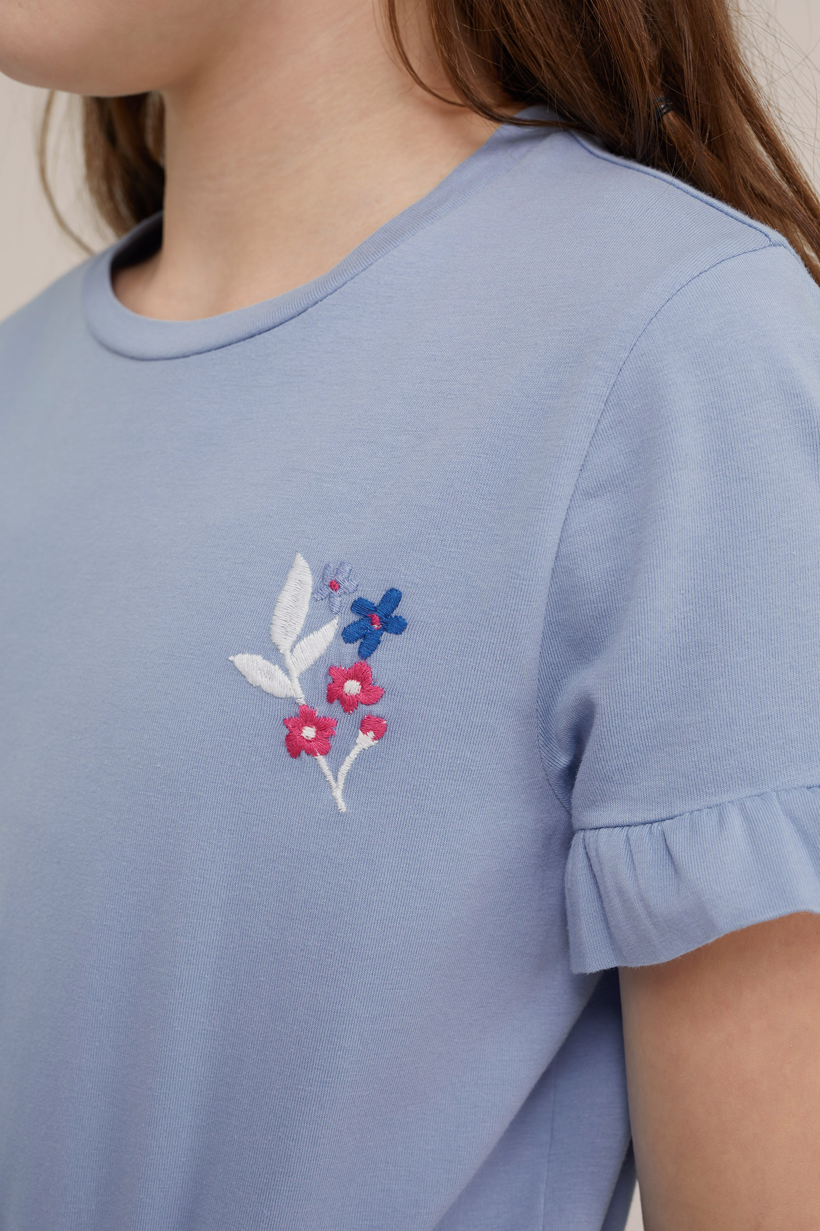 Meisjes jurk met dessin WE Fashion Blauw