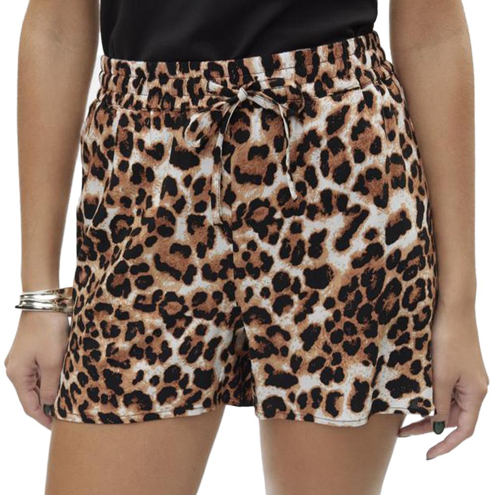 Vero Moda Short Noir/Marron à Motifs Femme Vero Moda Easy Joy