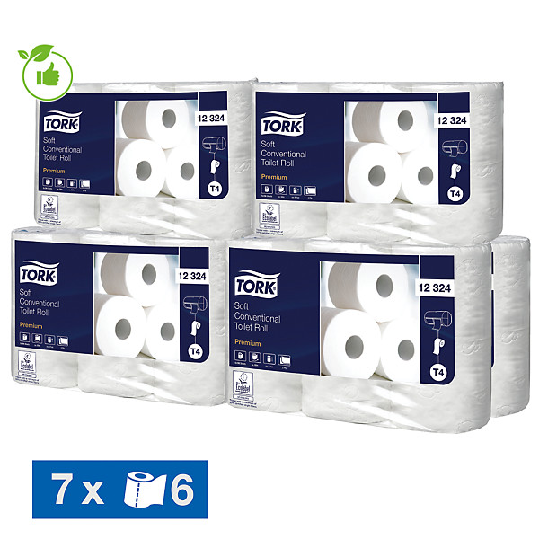 Papier toilette Tork Premium doux XXL T4 2 épaisseurs, lot de 42 rouleaux