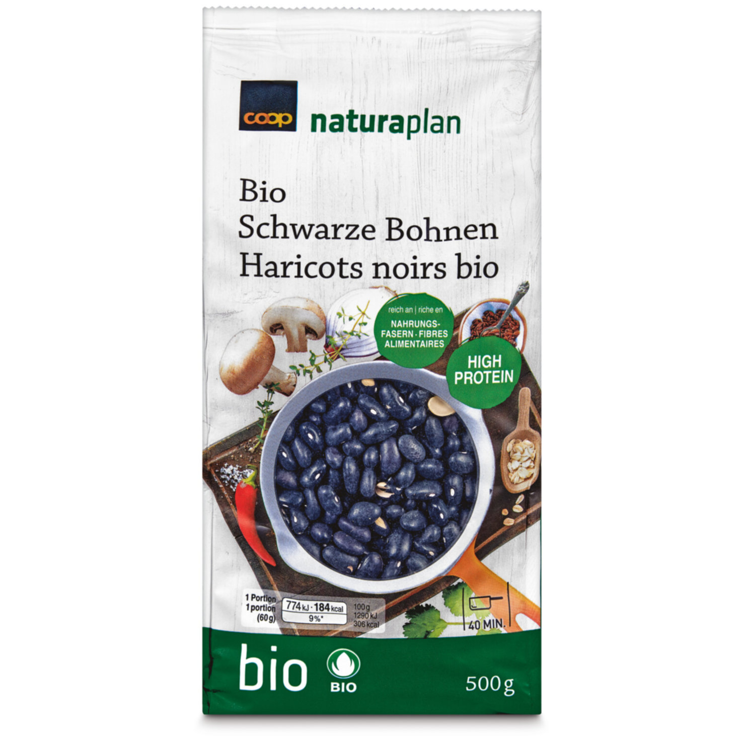Naturaplan Bio Schwarze Bohnen getrocknet