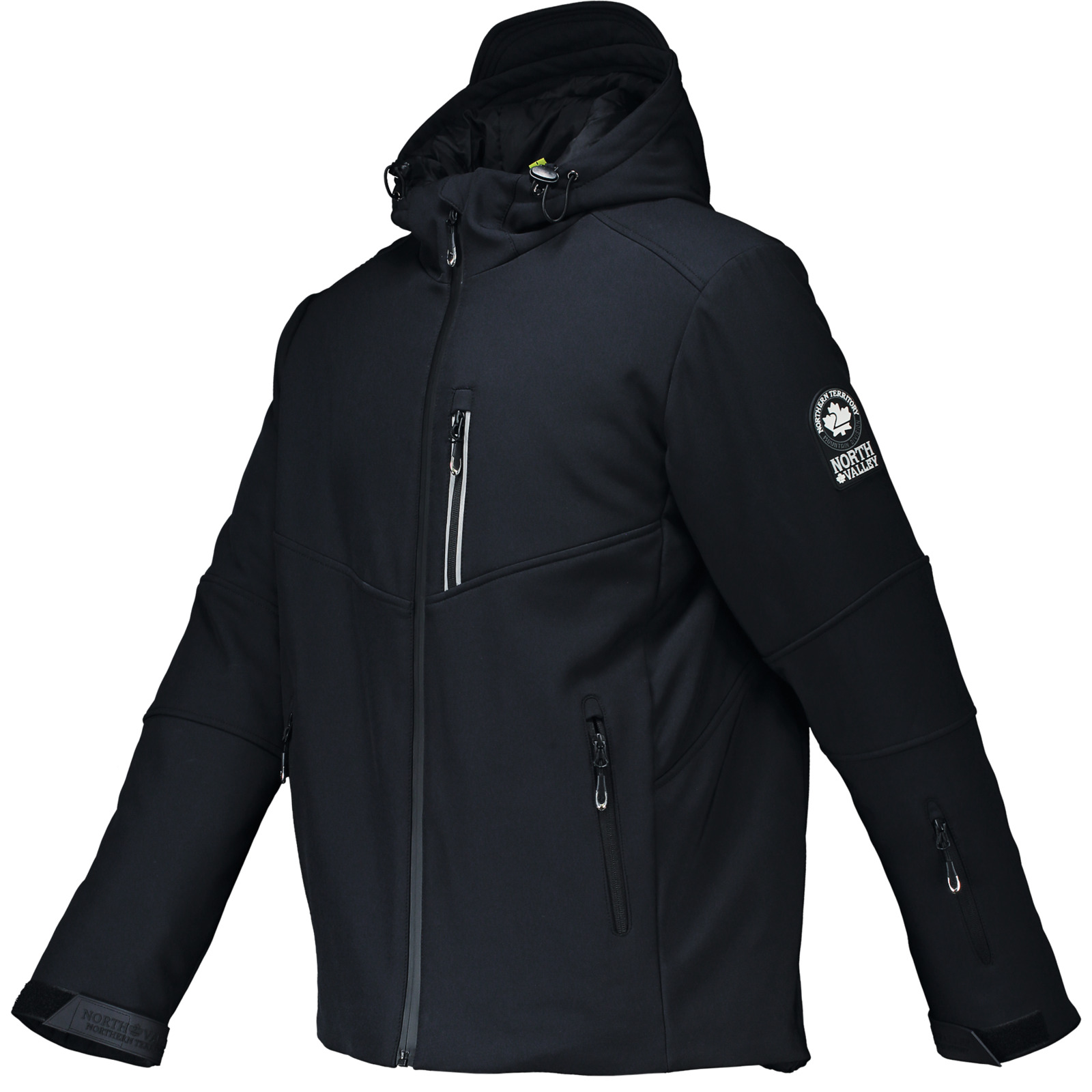 North Valley Herren-Softshelljacke Lillo S, schwarz