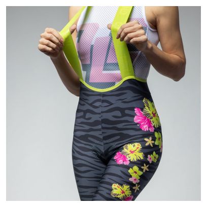 Cuissard à Bretelles Femme Alé Sauvage Gris/Multi