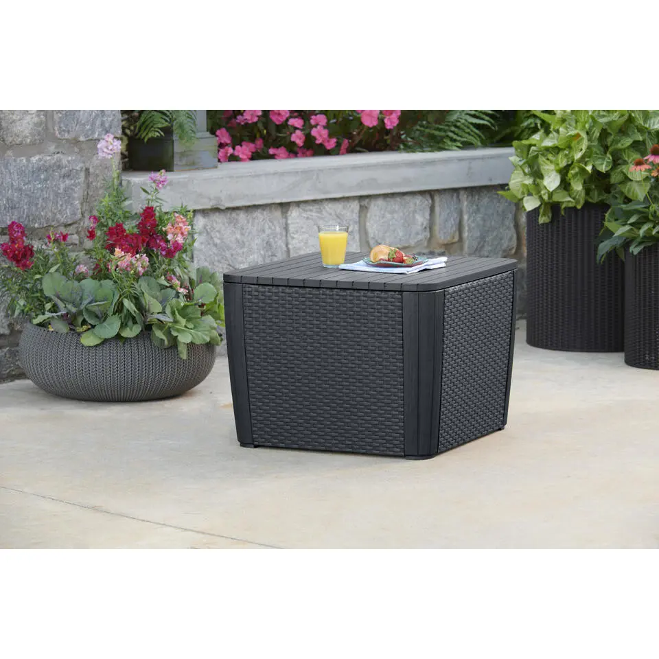 Keter Luzon Plus opbergtafel - 57x57x43cm - Grafiet