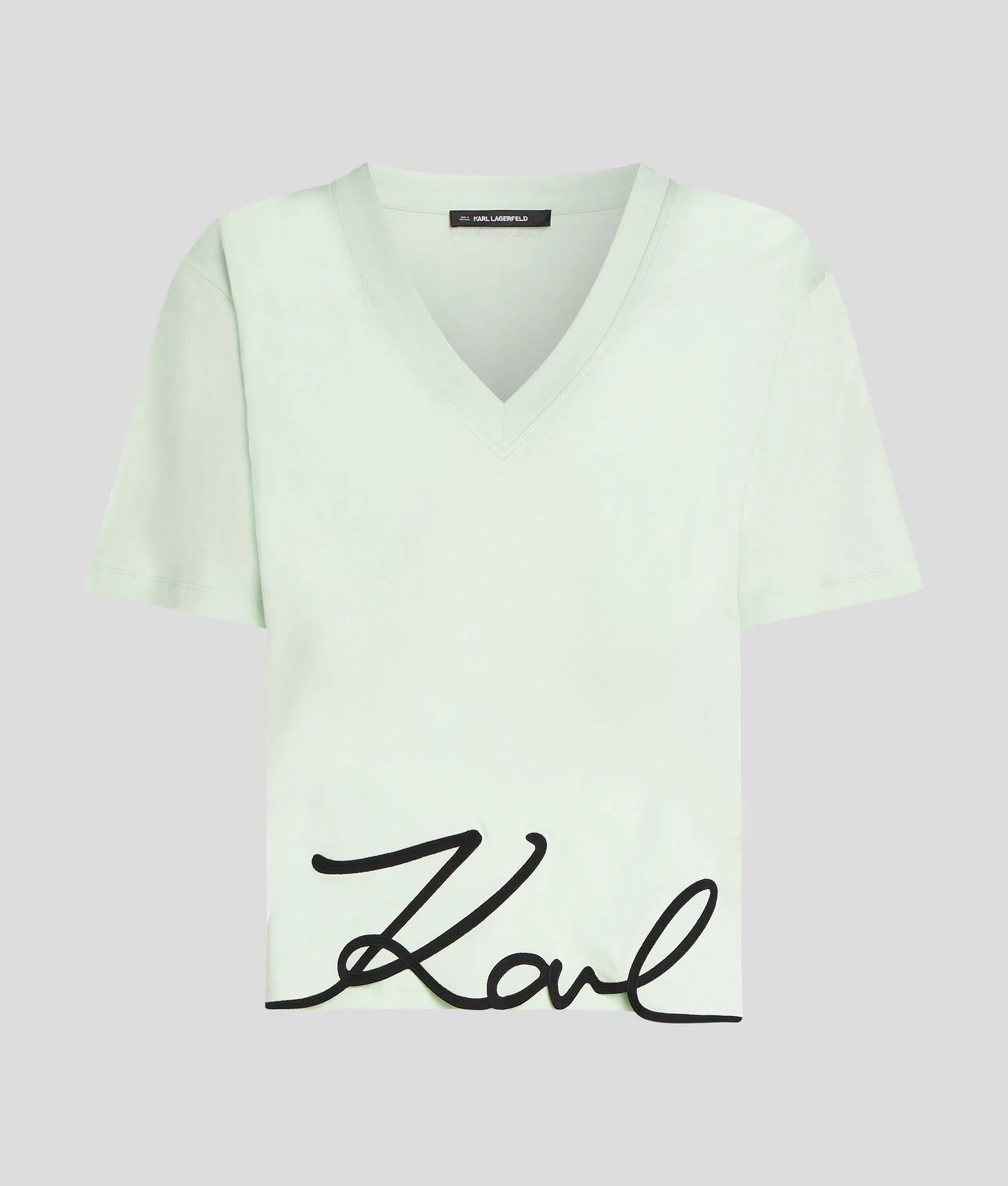 T-SHIRT COL EN V KARL SIGNATURE - Vaporisateur