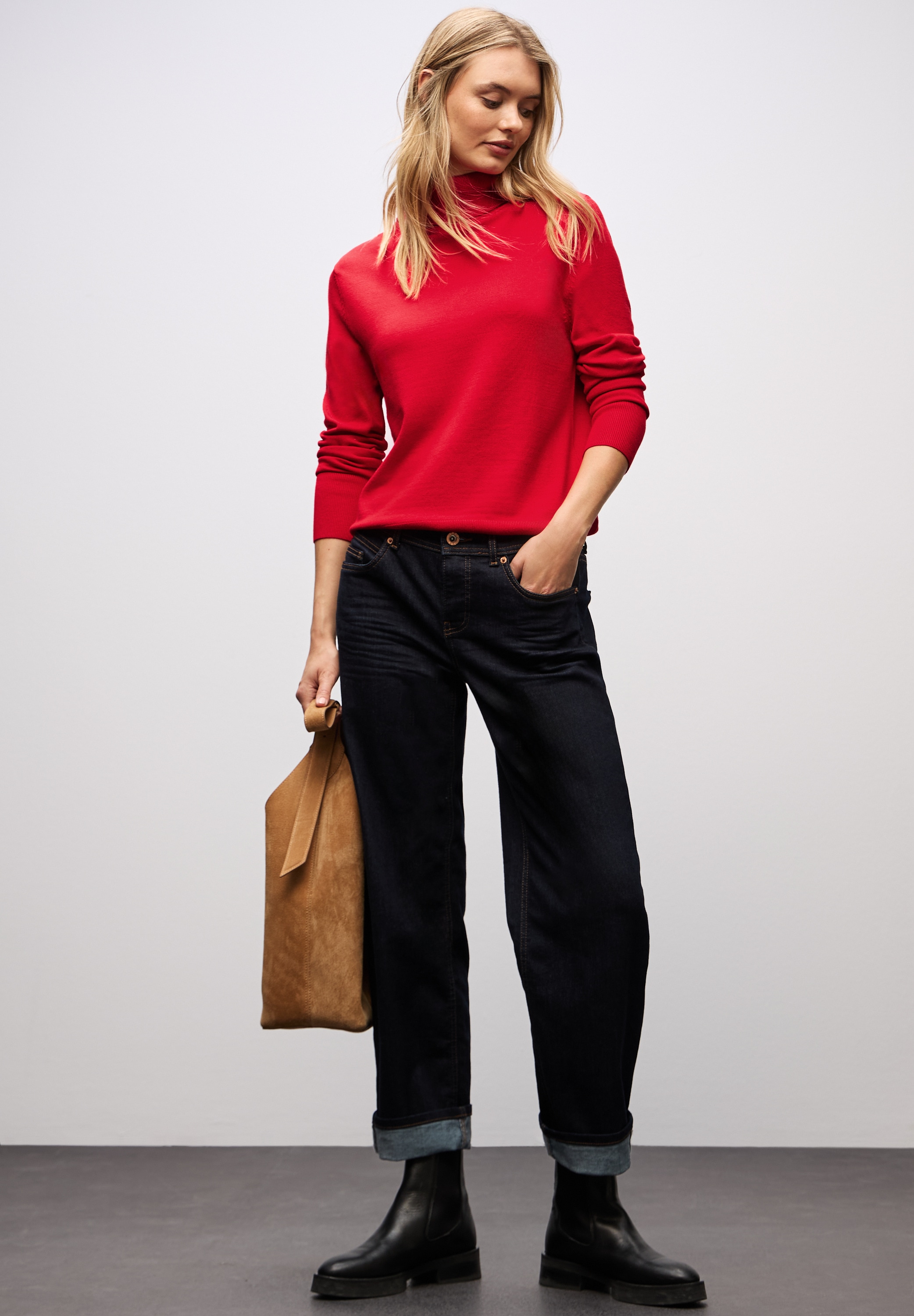 STREET ONE Rollkragenpullover , mit Viskose