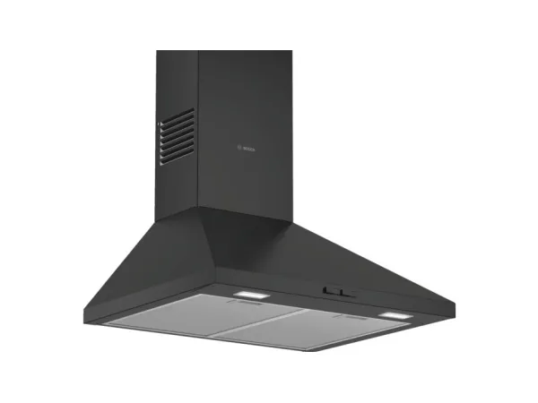 Bosch Serie | 2 DWP64BC60 - Hætte - skorsten - bredde: 60 cm - dybde: 50 cm - udtrækning og recirkulation (-) - sort