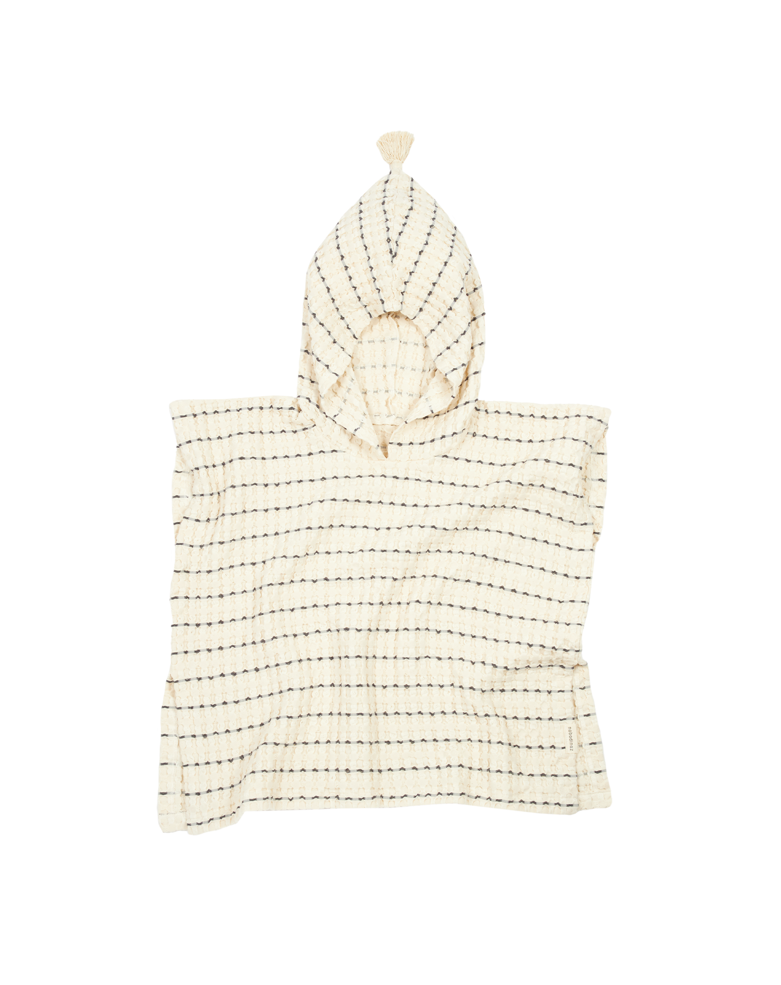 Poncho de plage 3-6y doublure en gaze de coton portofino | Noir