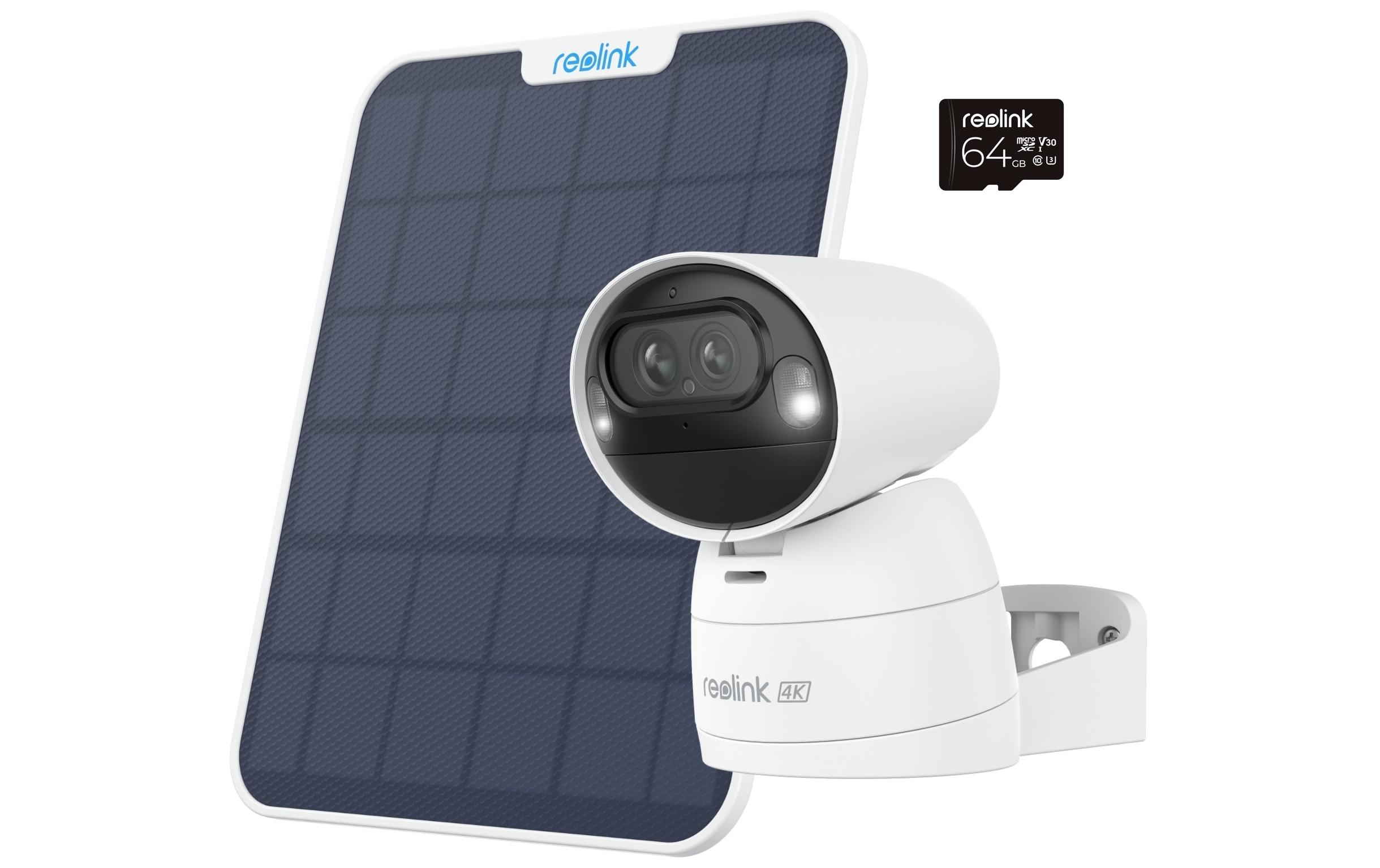 Netzwerkkamera Argus B730 Solar + 64 GB<br>4K WLAN Solar Akkukamera mit Weitwinkel- & Teleobjektiv, Auto-Tracking, Auto-Zoom und Solar Panel