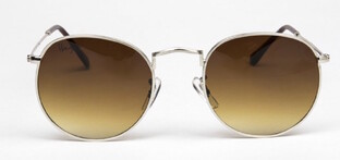 Melleson Optics Melleson Zonnebril Rond Zilver 1ST