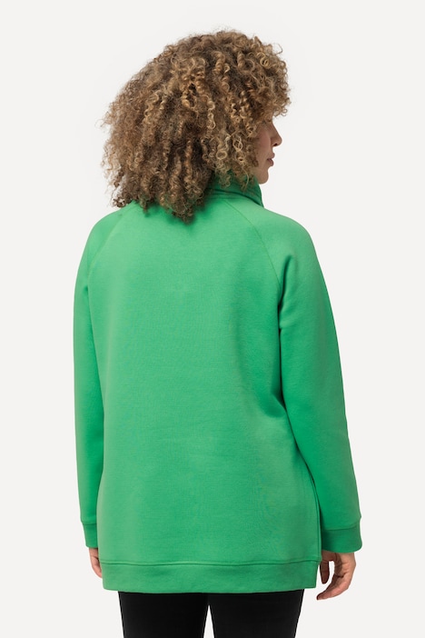 Sweatshirt, weiter Stehkragen, Taschen, Raglan-Langarm