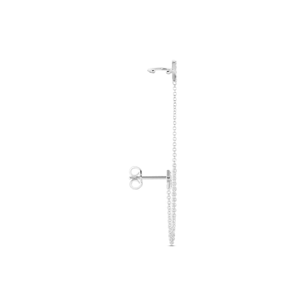 Bijoux D'oreilles Argent Blanc Aulay Oxydes De Zirconium