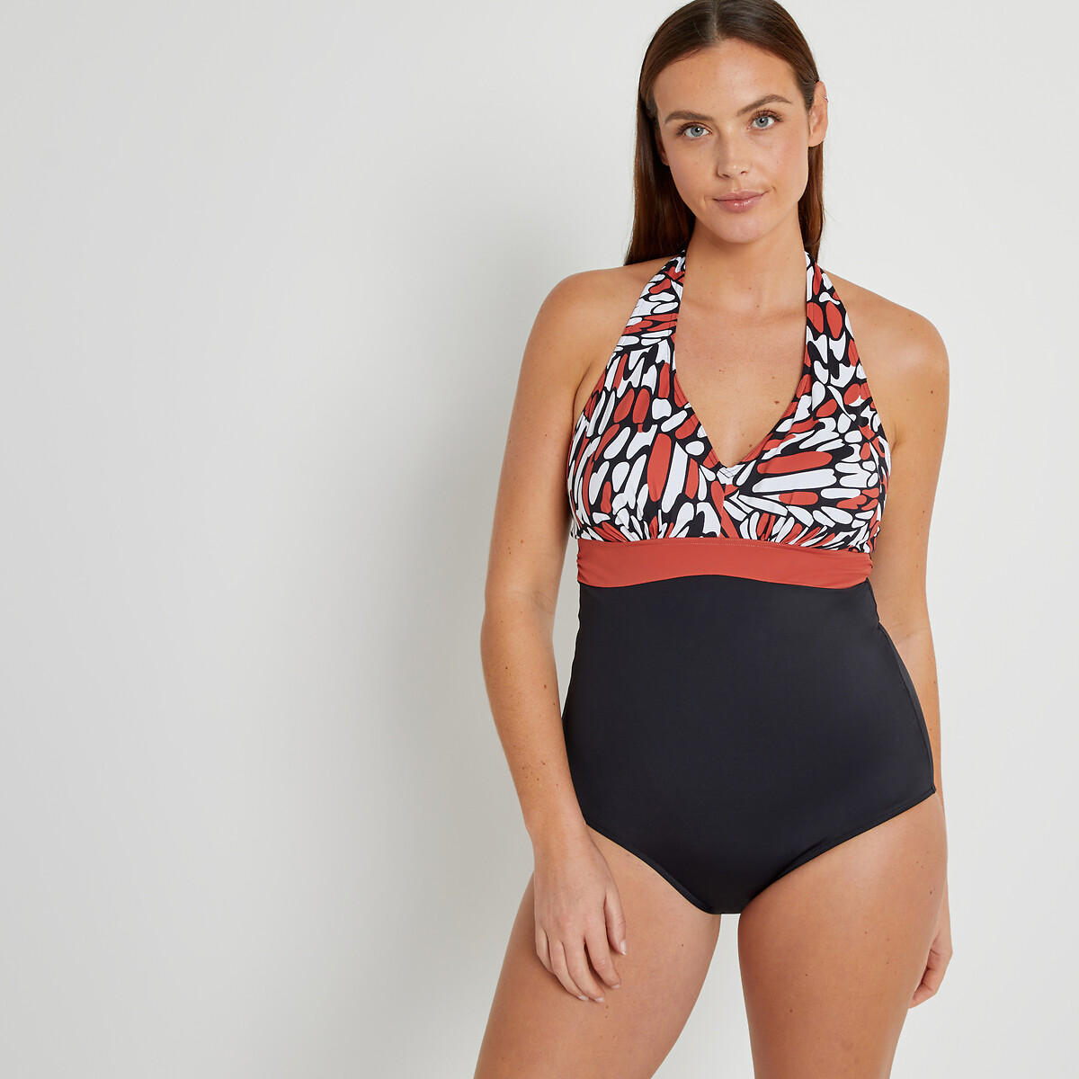 LA REDOUTE COLLECTIONS PLUS<br>Maiô estilo foulard com efeito de barriga lisa