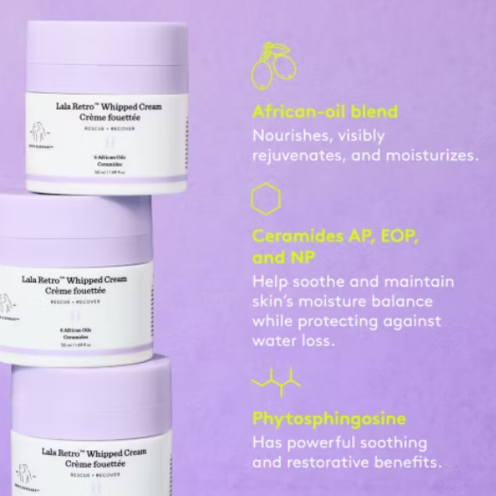 Drunk Elephant Lala Retro Whipped Cream Gezichtscrème50 ml