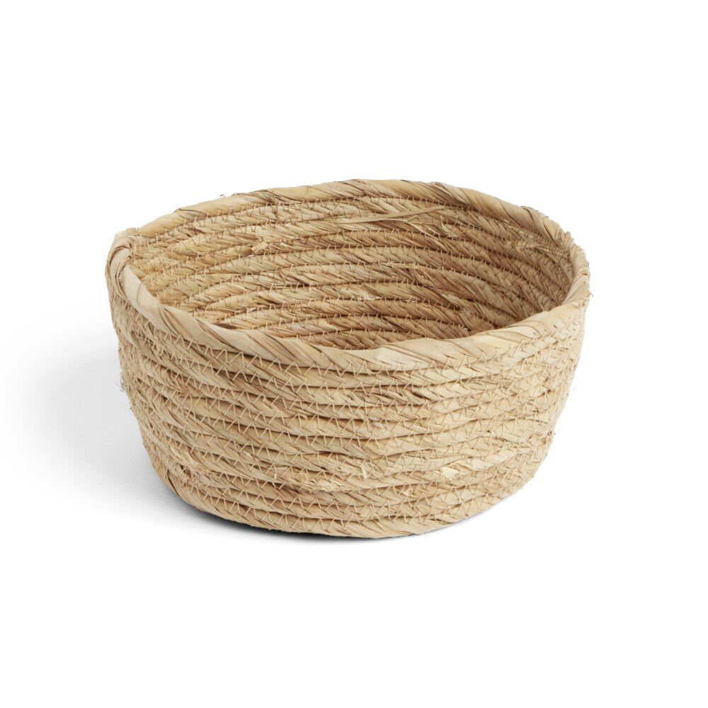 Panière ronde jonc de mer naturel Ø24xH12cm